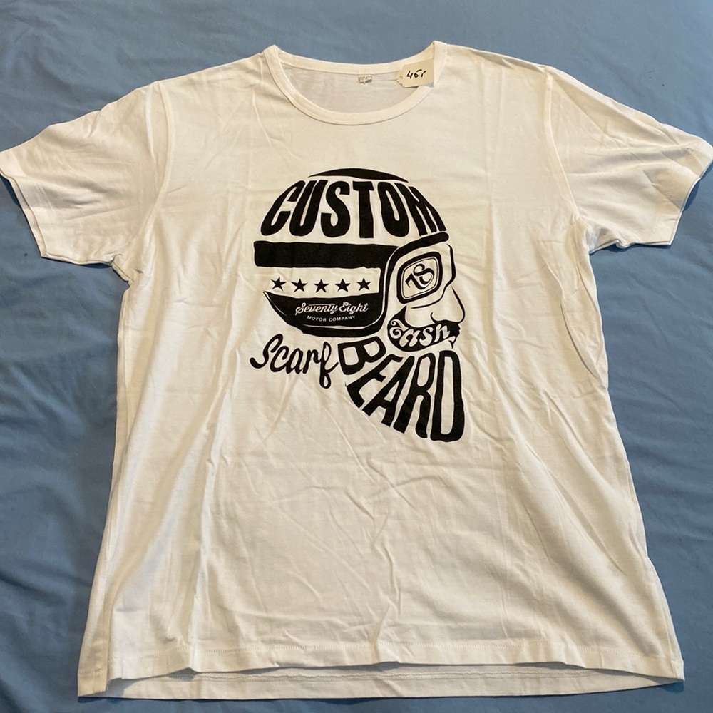 78 Moto Co “Beard” Tshirt NWT